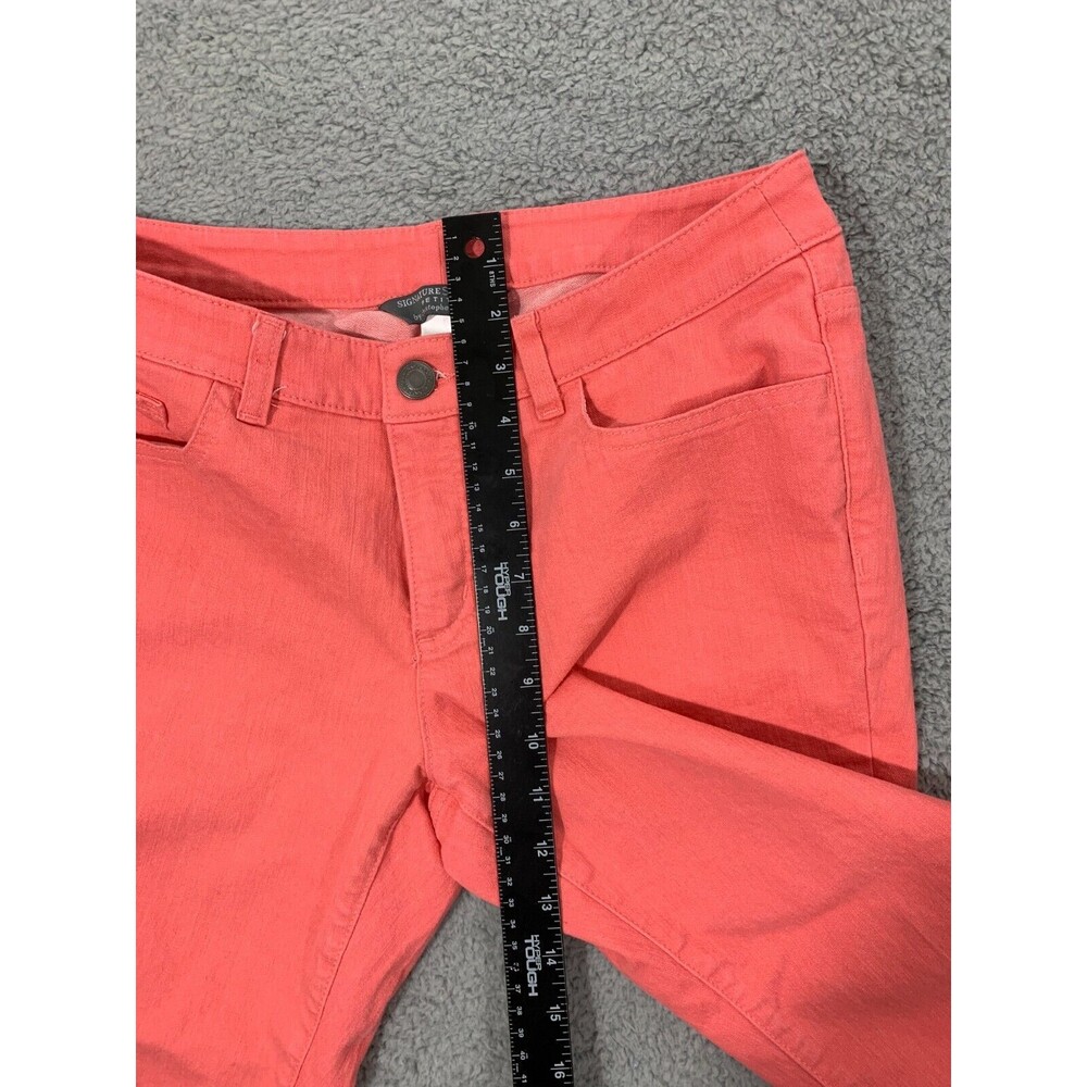 CHRISTOPHER & BANKS Signature Slimming Petite 8P Pink Denim Jeans Straight Leg - Picture 8 of 11